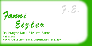 fanni eizler business card